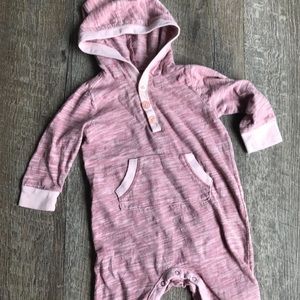 Old Navy infant girl hooded long sleeve romper